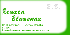 renata blumenau business card